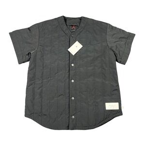Jordan Flight Heritage Quilted Baseball Jersey Men's Medium Black FN4601-045 NEW